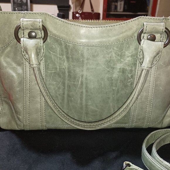 FRYE Gray Leather Melissa Satchel - Picture 4 of 5